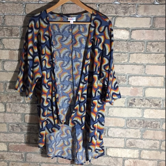 LuLaRoe Linsey Cardigan Kimono Size S - Picture 3 of 6